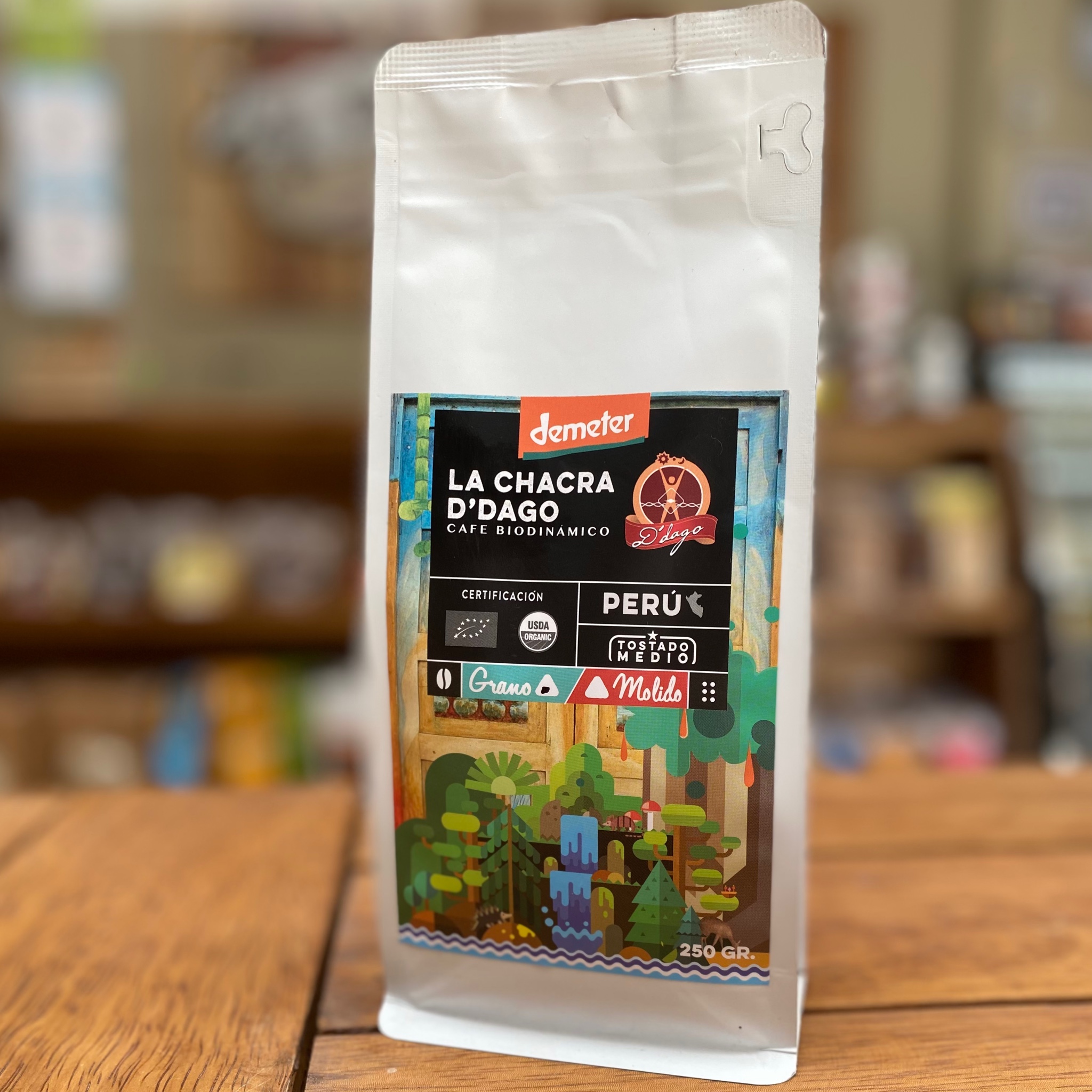 CAFE MOLIDO TOSTADO MEDIO 1 KG - LA CHACRA D?DAGO