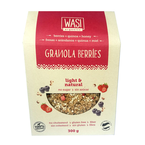GRANOLA BERRIES ORGANICOS 300 GR - WASI ORGANICS