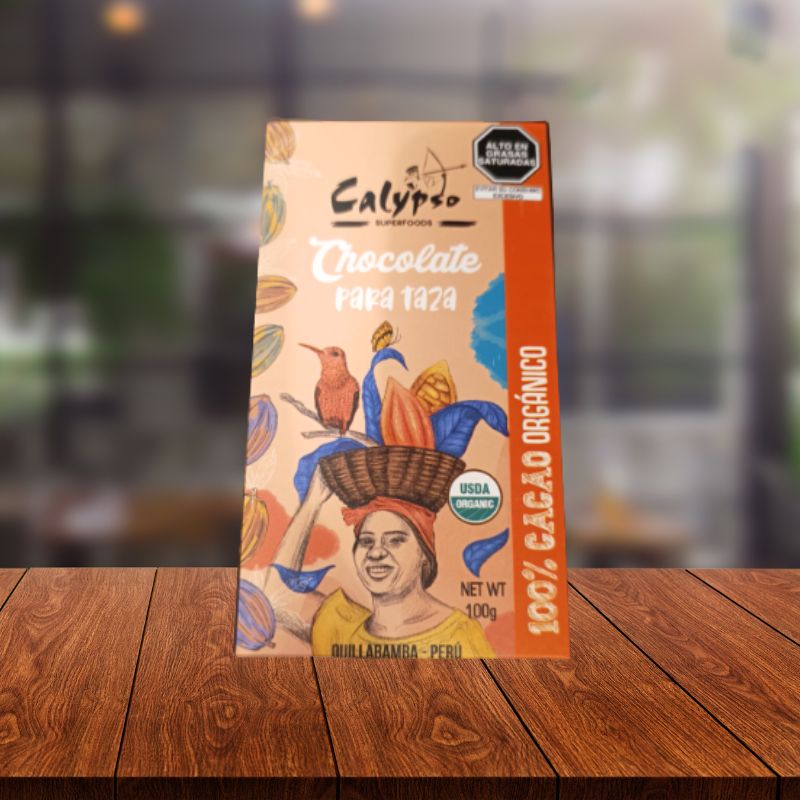 BARRA CHOCOLATE TAZA 100% 100G - CALYPSO UND 