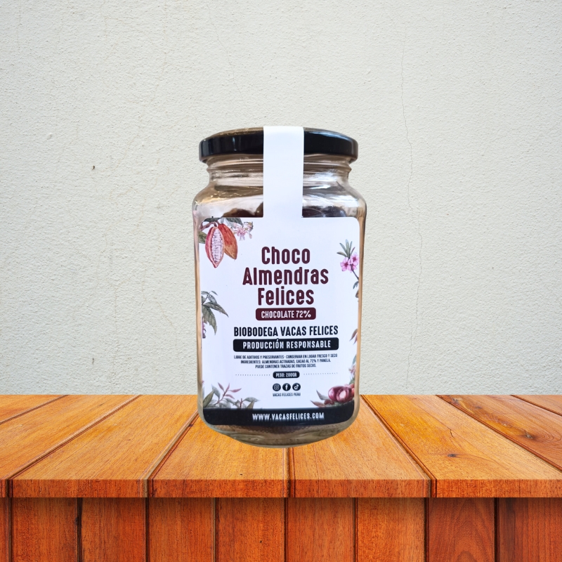 Choco Almendras Felices 72% 200gr - BB