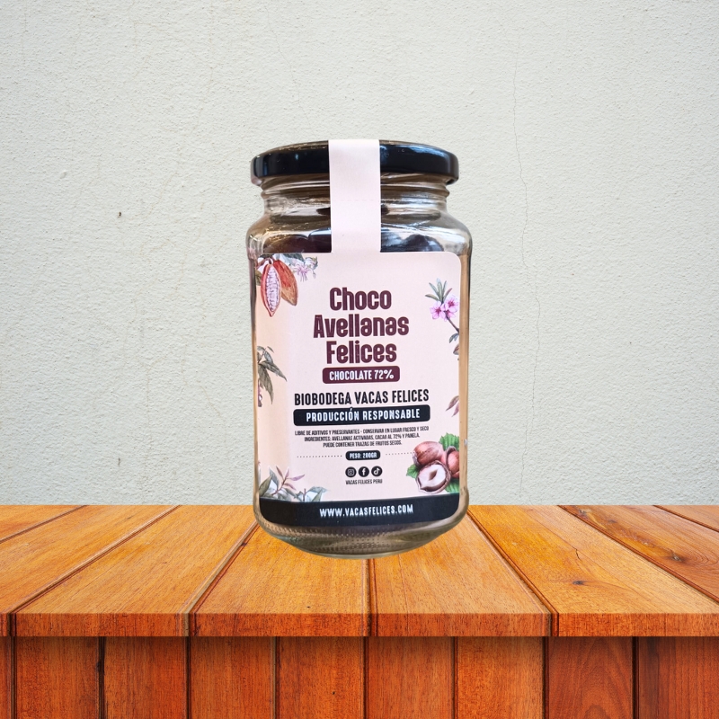Choco Avellanas Felices 72% 200gr - BB