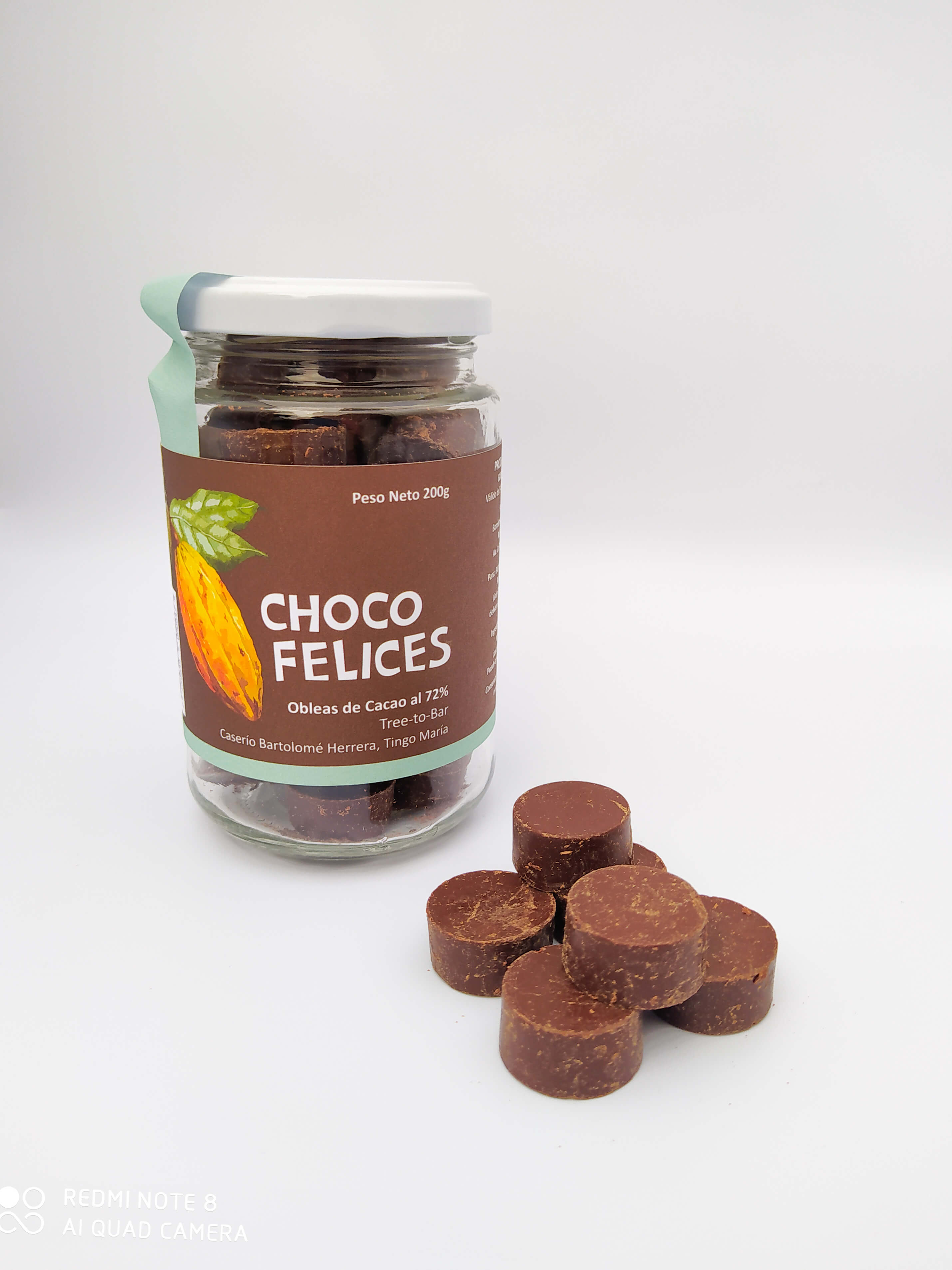 CHOCOLATE CHOCO FELICES 72% OBLEAS 200 GR - BB