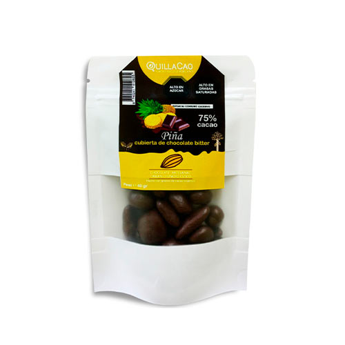 Piñas Bañadas en Chocolate al 76% 40gr - Quillacao