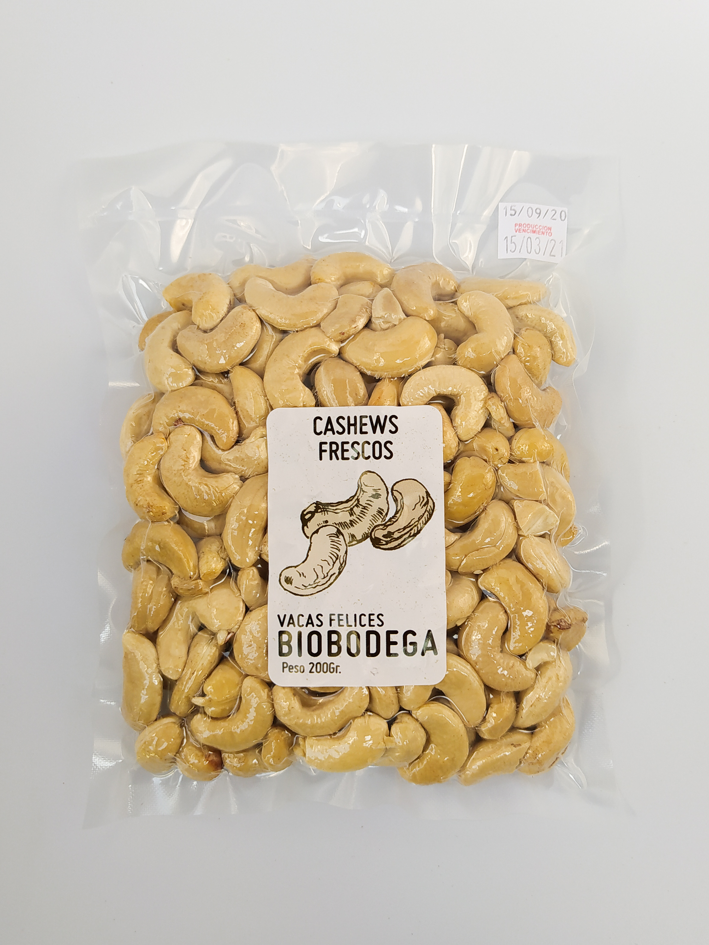 CASHEWS FRESCAS 200 GR - VF 