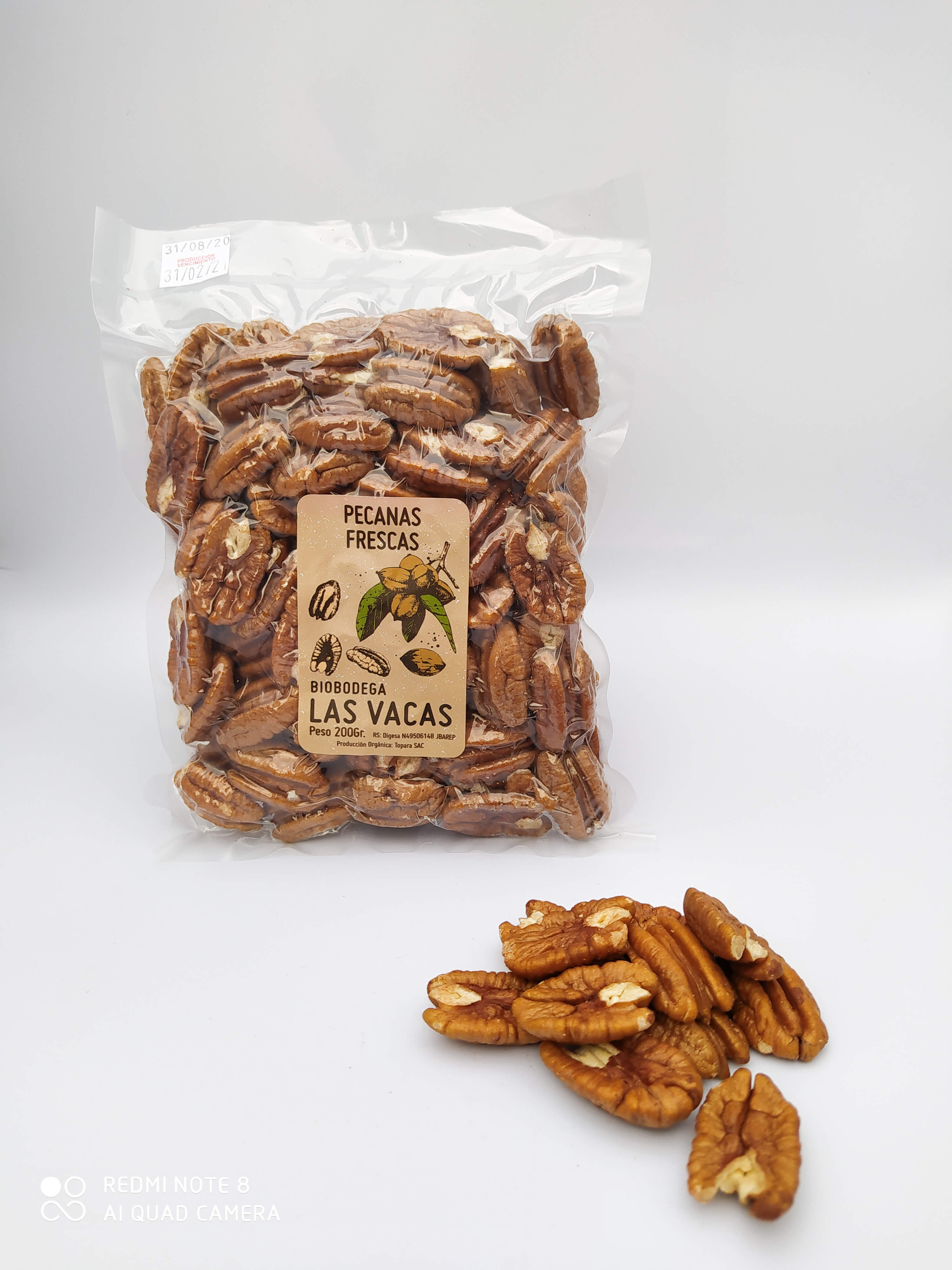 PECANA FRESCA PELADA ENTERA 200gr - Vacas Felices