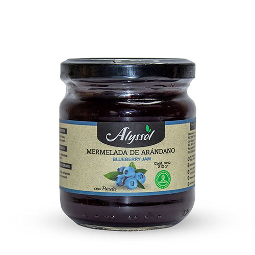 Mermelada de Arándanos con Stevia 212 gr - Alyssol