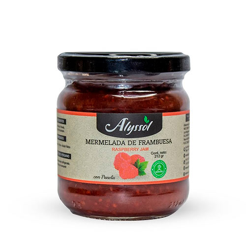 Mermelada de Frambuesas con Stevia 212 gr - Alyssol