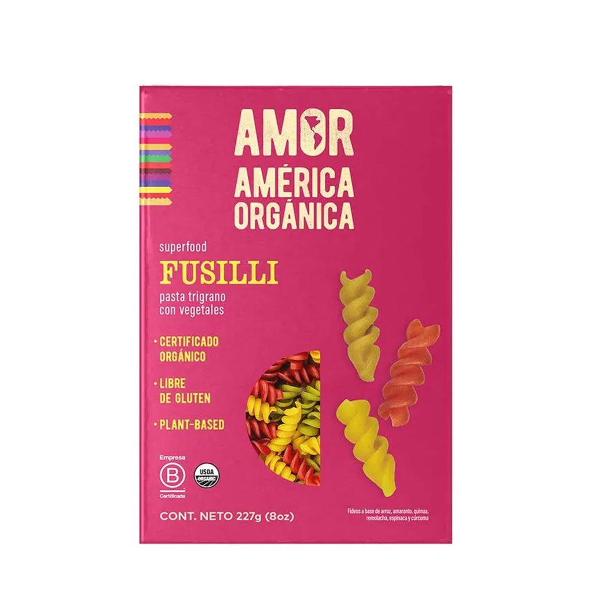 Pasta Trigrano Fusilli 227gr - América Orgánica