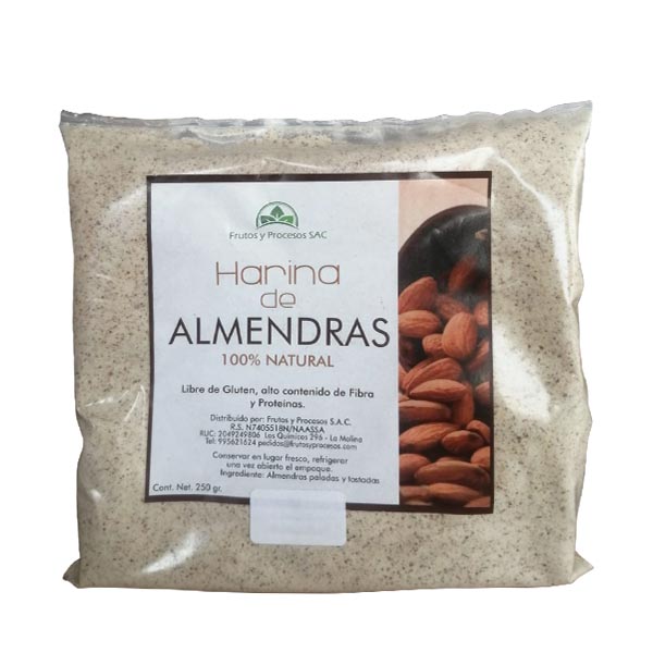 Harina de Almendras 250gr - Frutos y Procesos