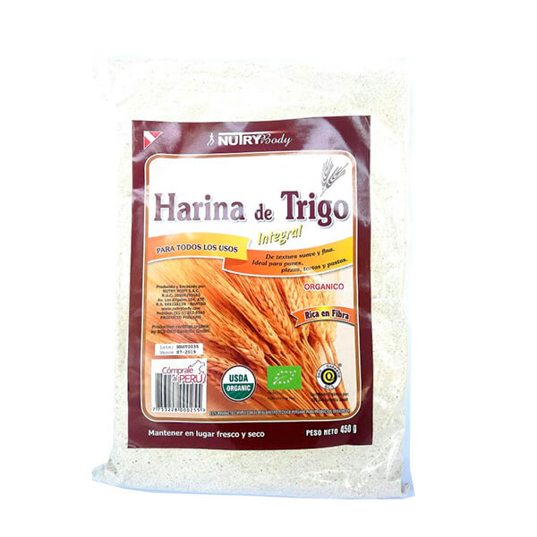 HARINA TRIGO INTEGRAL 450 GR - NUTRY BODY