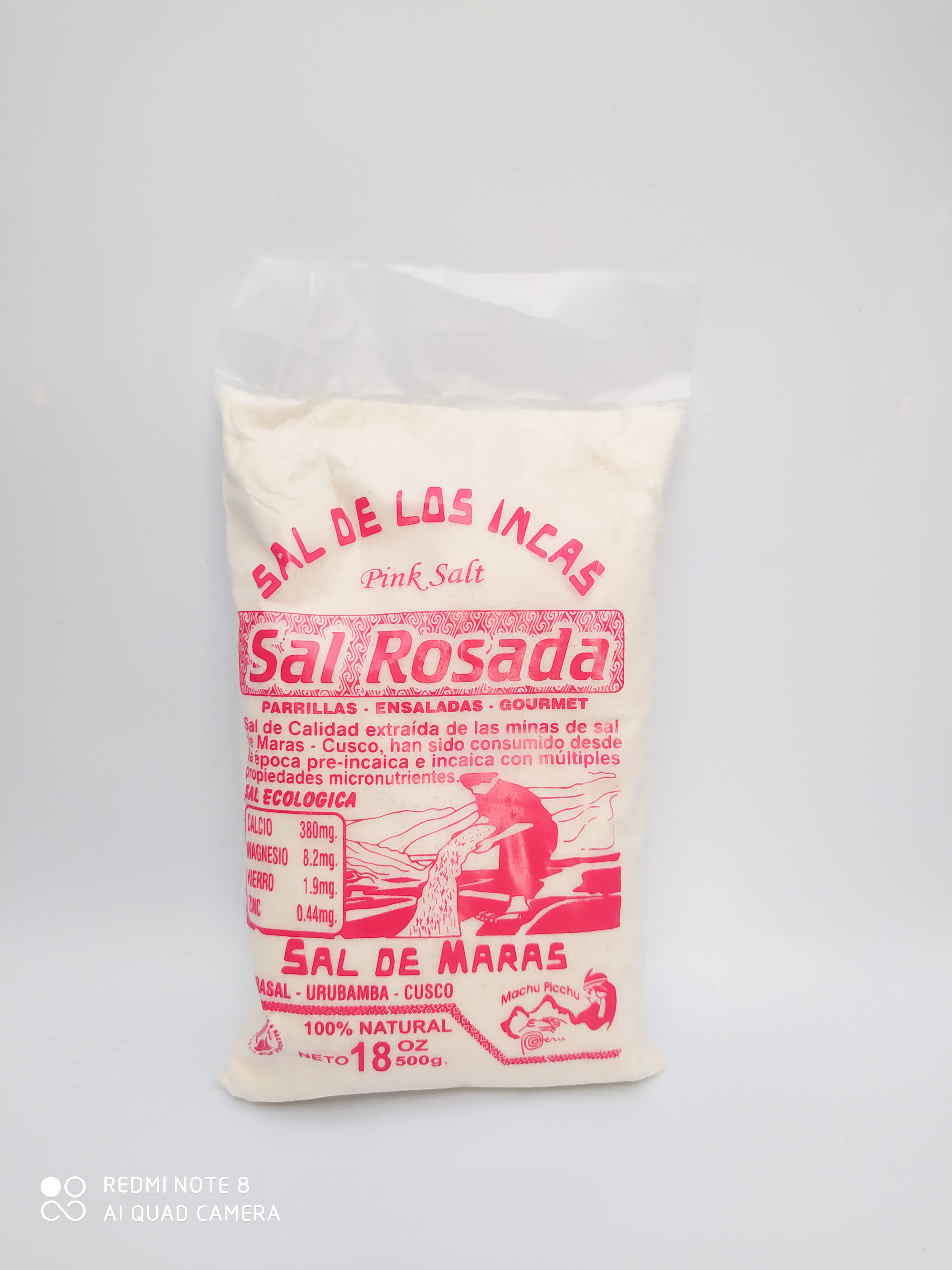 SAL ROSADA GRANO FINO 500 GR - SAL DE LOS INCAS 