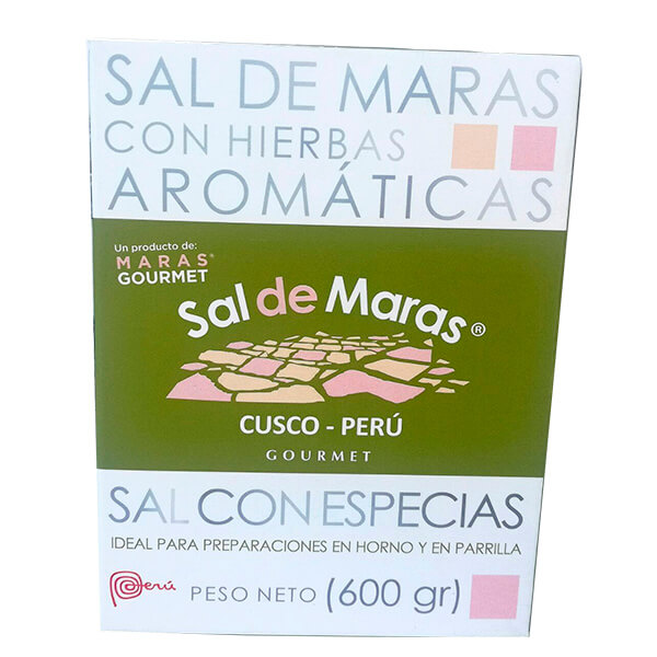 SAL DE MARAS CON ESPECIAS CAJA 600 GR - MARAS GOURMET