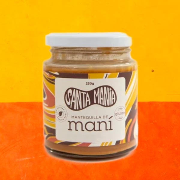 Mantequilla de mani (Con Stevia) 230gr - Santa manía