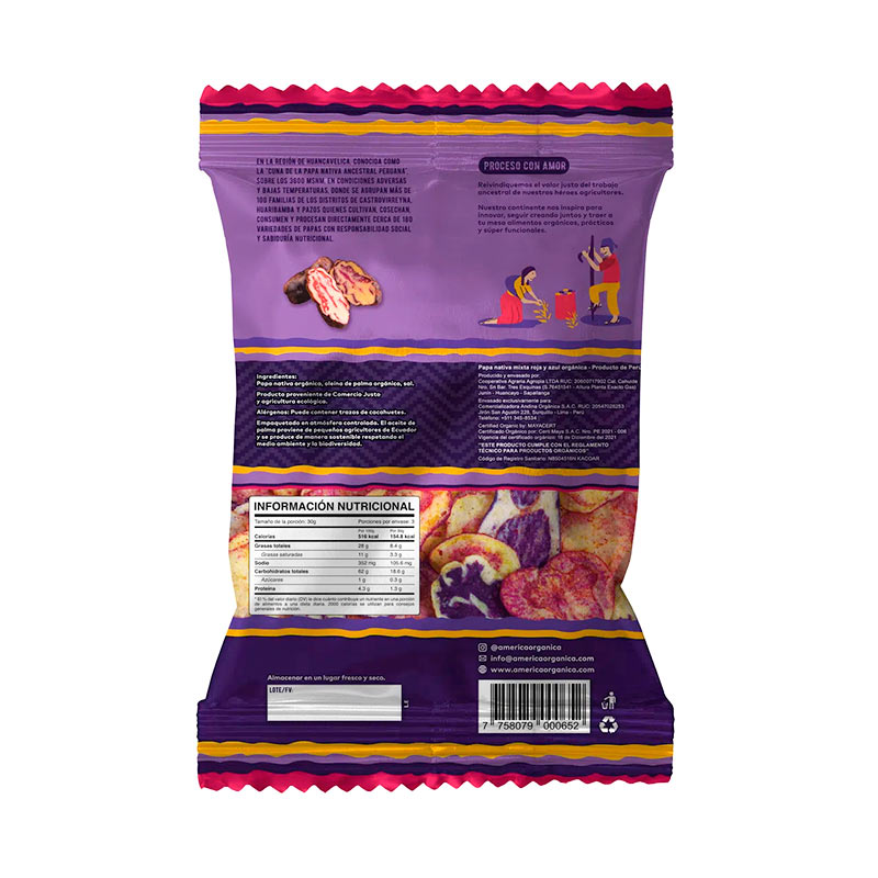 Chips Papas Nativas Mix 90gr - América Orgánica