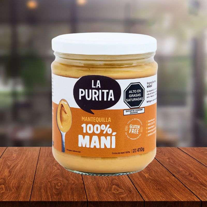 Mantequilla de mani 410gr - La Purita