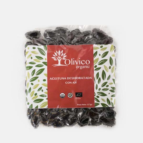 Aceituna deshidratada sin pepa con Ají 227gr - Olivico