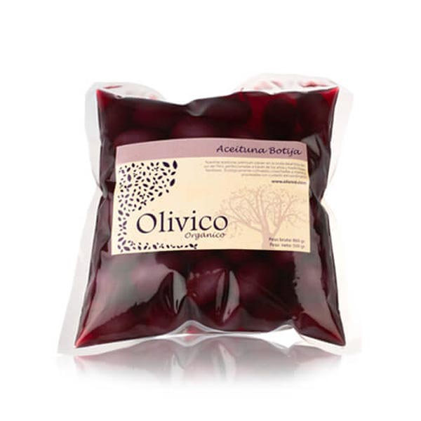 Aceituna Botija entera orgánica 250gr - Olivico