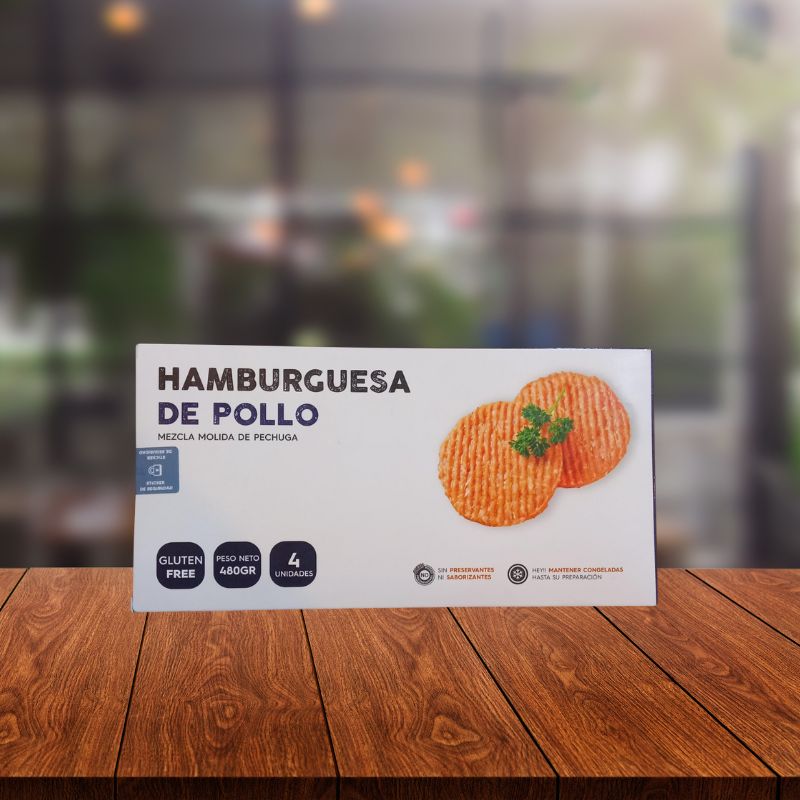 HAMBURGUESA DE POLLO 480 gr - GALLINITA DE CORRAL  