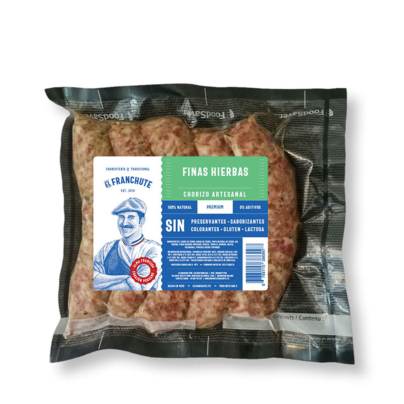CHORIZO ARTESANAL FINAS HIERBAS 500 GR - El Franchute