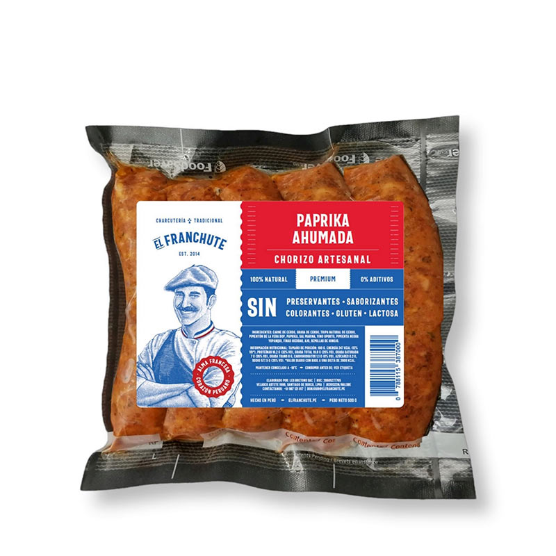 CHORIZO ARTESANAL PAPRIKA AHUMADA 500GR - El Franchute