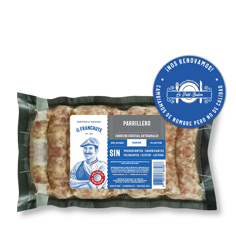 CHORIZO ARTESANAL PARRILLERO 300 GR - El Franchute