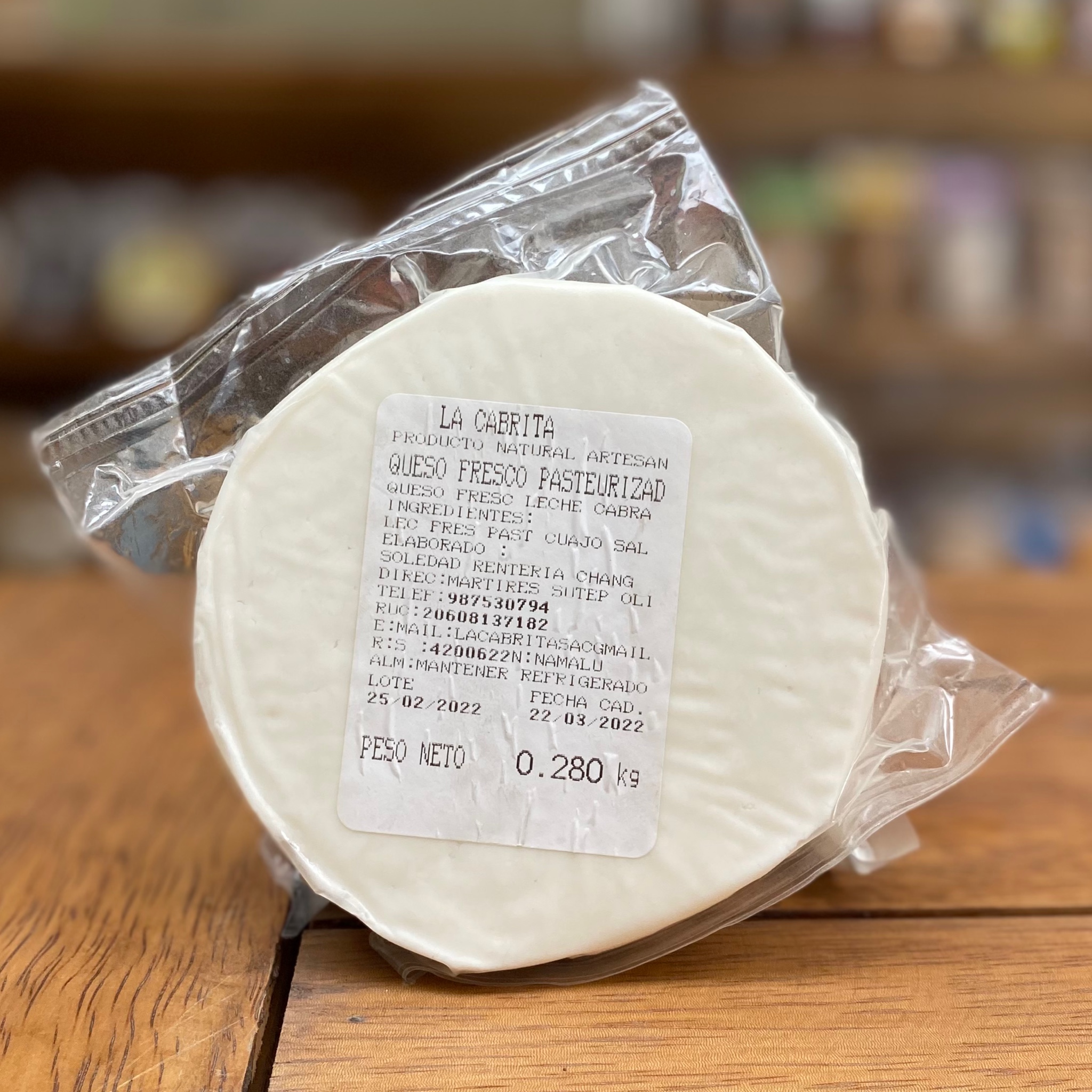 Queso Fresco de Cabra 385gr - La Cabrita