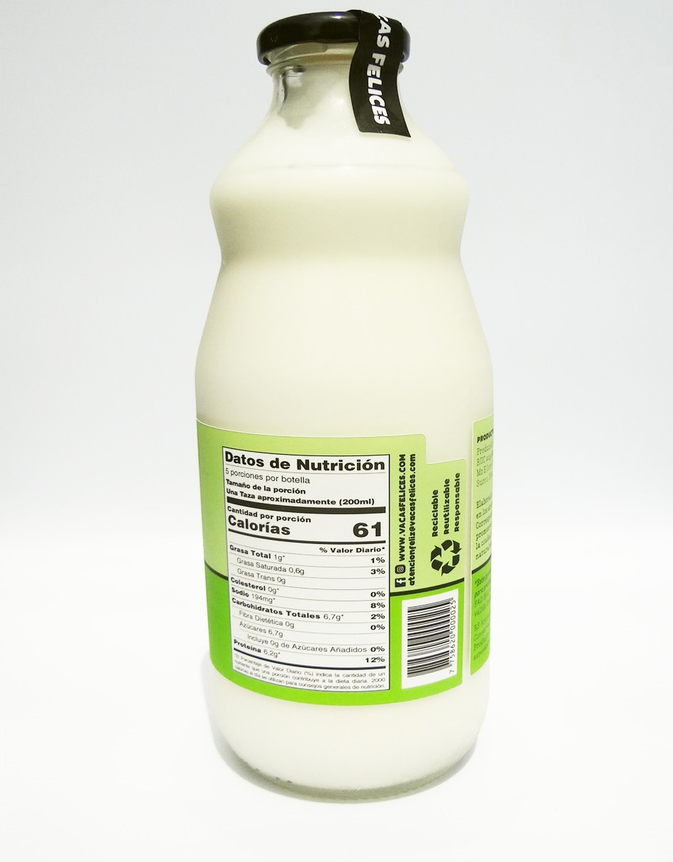 Yogurt bebible natural 1lt - Vacas Felices