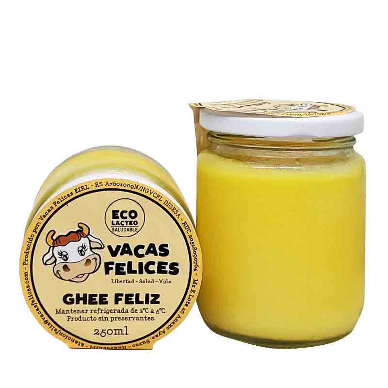 Mantequilla Clarificada Ghee 250ml - Vacas Felices