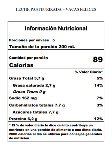 Leche Feliz 1lt - Vacas Felices