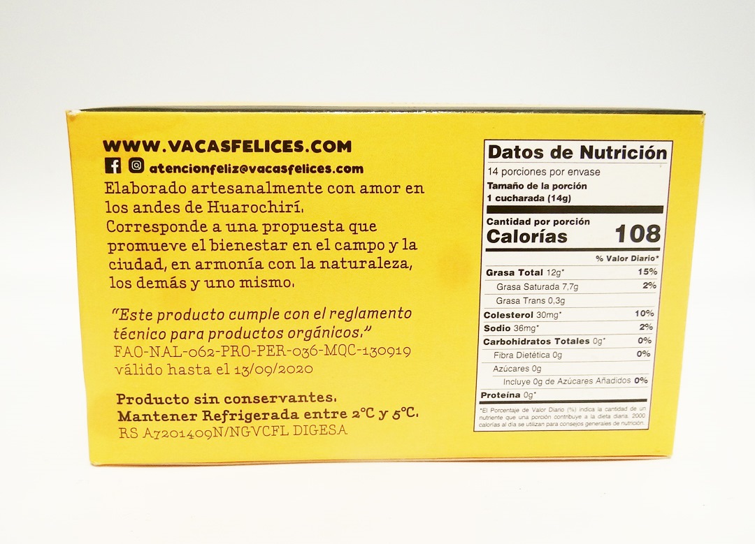 Mantequilla con Sal Maras 180gr - Vacas Felices