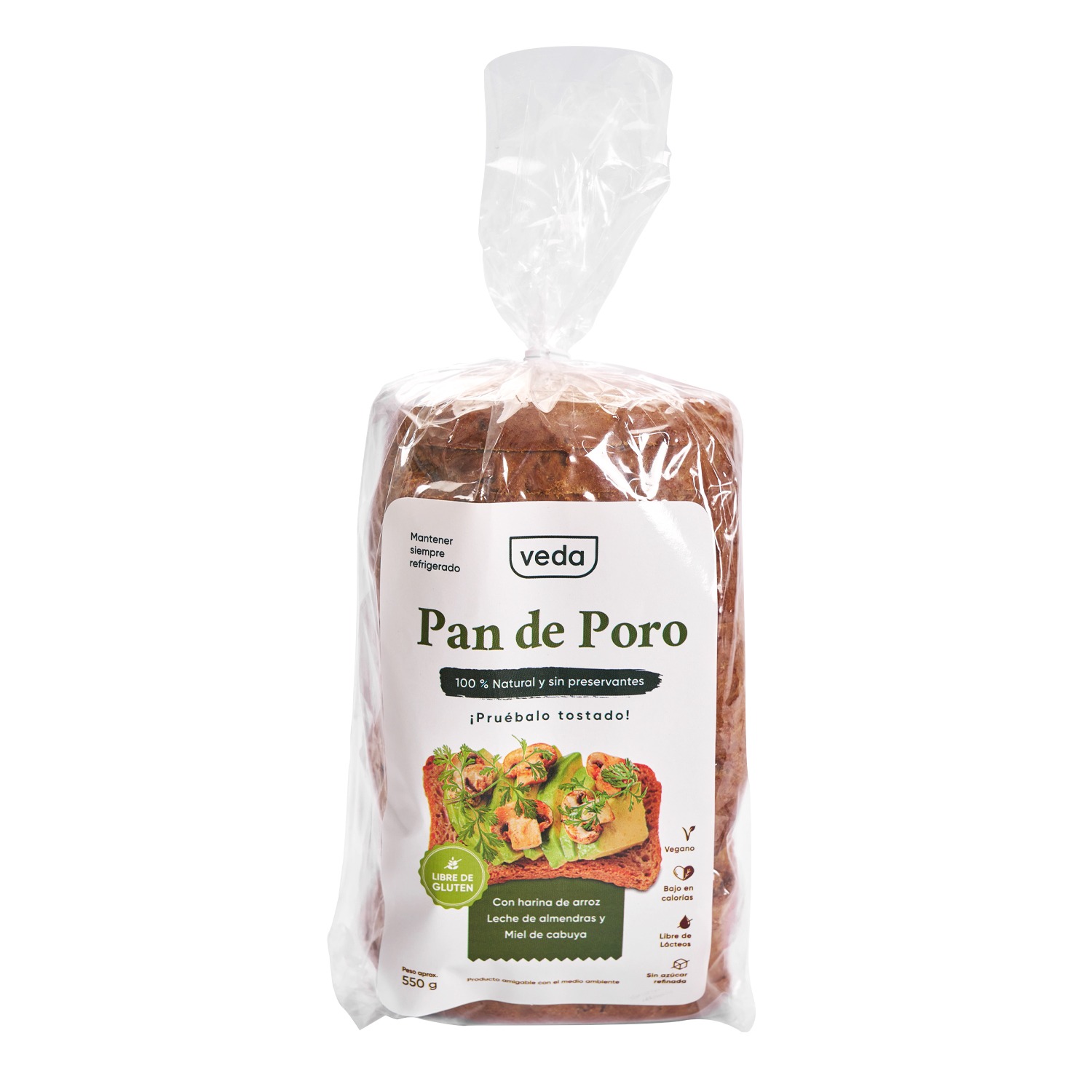 Pan de poro 550 gr - Veda