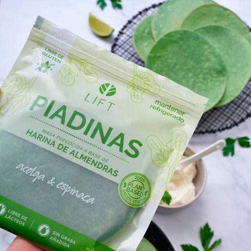 Piadinas Tortillas de Harina de Almendras con Acelga y Espinaca 8und- Lift