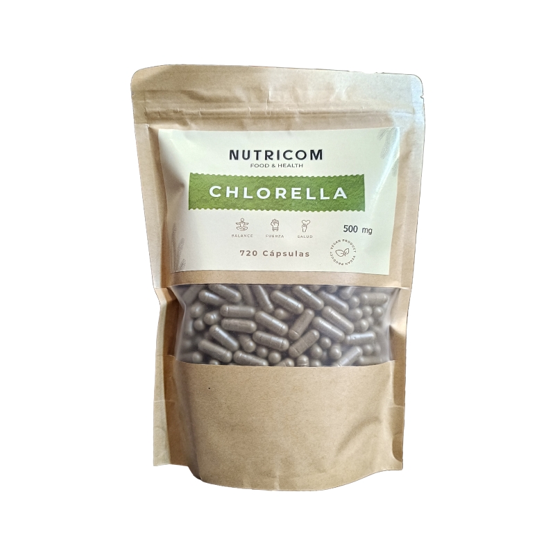 Cápsulas Chlorella 720 cap. - Nutricom