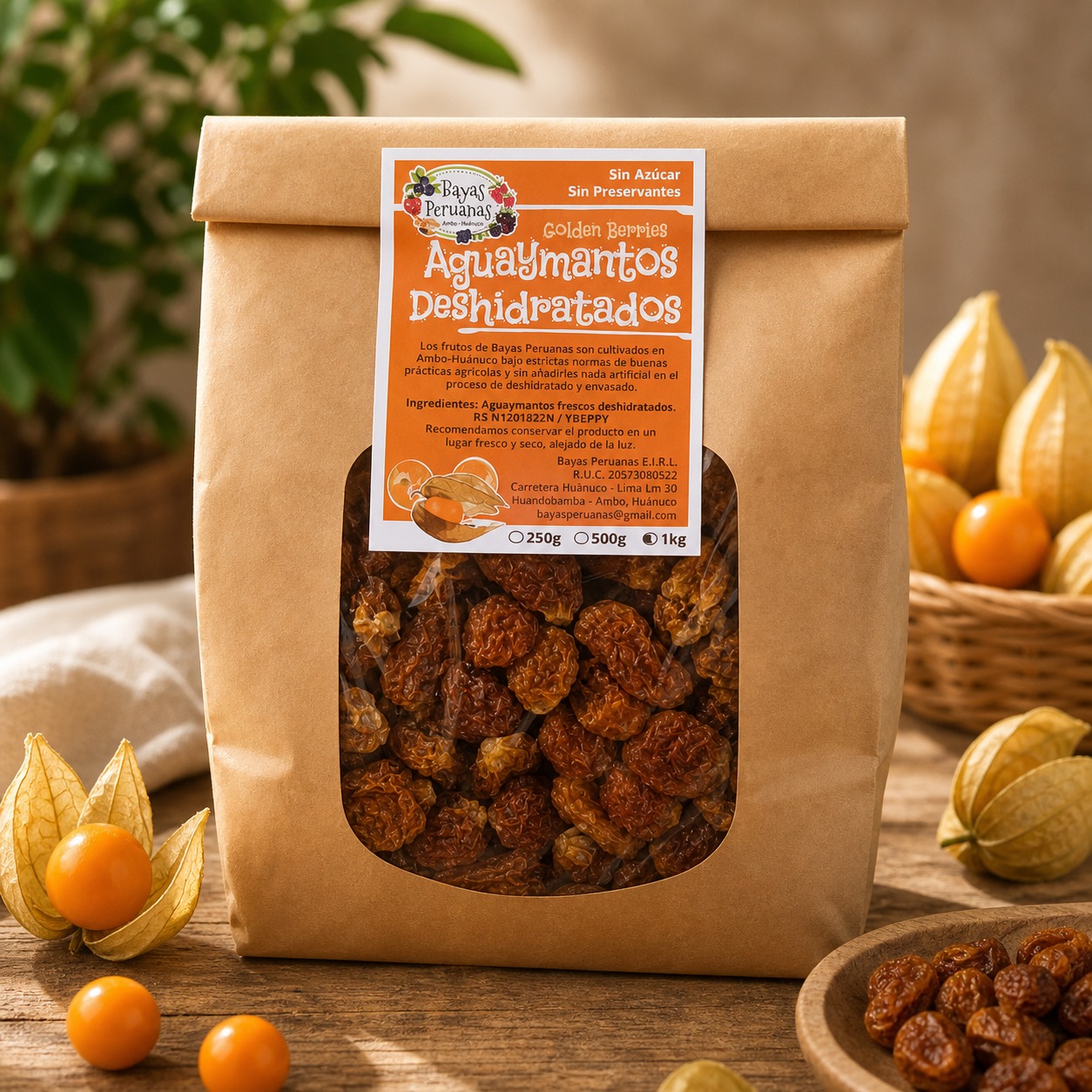 Aguaymantos Deshidratados 1 kg - Bayas Peruanas